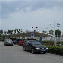 【专业出口】中东非洲膜结构车棚安装快捷适合装柜20年寿命