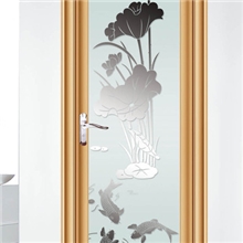 卫生间门、平开门、铝合金玻璃平开门、橱房门、水晶腰线门