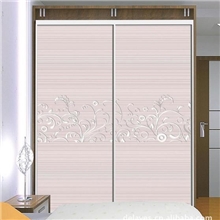 木纹镜花玻璃移门订做整体衣柜推拉门趟门厂家批发德拉维斯