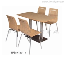 KFC餐厅桌椅，肯德基家具批发，广东佛山鸿美佳弯曲木餐桌椅工厂