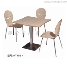麦当劳餐厅桌椅批发，广东佛山鸿美佳弯曲木餐桌椅家具工厂