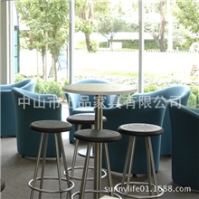 厂家供应实木框架软包布世时尚休闲围椅