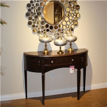 【奢华高端】富乐居美式实木收藏经典高服务台、玄关柜、储物柜