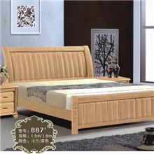 887#1.5m床批发实木家具/杉木床双人床1.8米1.5米特价床