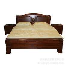 实木床水曲柳欧式床榆木床批发卧室家具成套套房家具白腊木床
