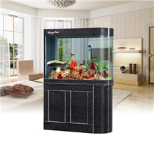 东莞亮彩厂家直销屏风鱼缸子弹头系列鱼缸玻璃观赏鱼缸1米