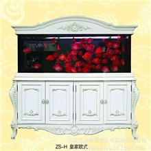 批量供应玄关实木雕花鱼缸欧式观赏水族鱼缸