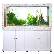 欧宝新白色框屏风5件起批鱼缸隔断柜招商代理欧宝鱼缸