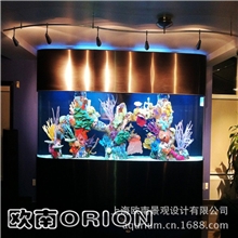 上海生态鱼缸玻璃海水鱼缸水族箱生态鱼缸厂商观赏鱼缸
