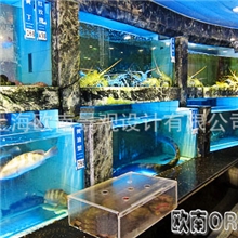 上海鱼缸批发海鲜鱼缸热弯玻璃鱼缸海鲜池