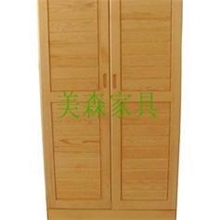 实木家具松木家具二门衣柜厂家直销