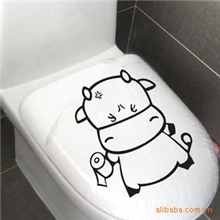 5元店热销宜家风格防水防污一代定制墙贴不退色马桶贴牛牛