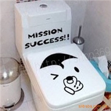 防水防污不退色一代定制墙贴马桶贴捏鼻子