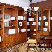 实木家具定制书柜整体实木书柜书柜设计书柜样式书房