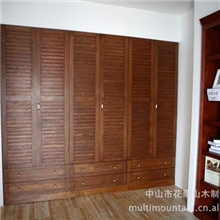 专业供应橡木衣柜定制定做实木家具衣柜欧式古典百叶门衣柜