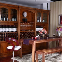 整体酒柜实木酒柜古典柚木酒柜客厅