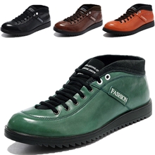 冬季保暖休闲男鞋头层小牛皮鞋英伦风韩版潮流时尚品牌男鞋子批发