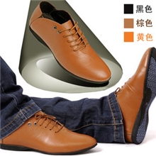 厂家批发新款真皮英伦韩版尖头男鞋秋季潮流时尚牛皮日常休闲鞋子