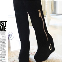 2013秋冬季新款欧美时尚性感长靴潮流防水台内增高侧拉梁女鞋批发