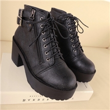 2013高跟鞋韩国stylenanda粗跟复古学院风鞋松糕厚底鞋