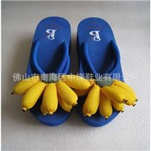 夏季拖鞋批发2013年新款手工拖鞋女中高跟夹脚人字香蕉拖鞋