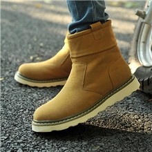 冬季男士棉鞋韩版雪地靴男靴子高帮英伦风时尚靴中筒靴潮流马丁靴
