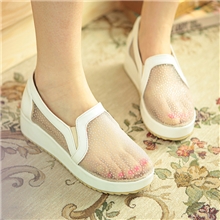 【3.21订货会】欧美休闲透明女鞋圆头时尚女式平底单鞋批发D7