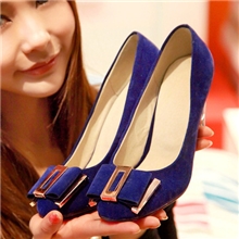 2013春季新款韩版绒面单鞋蝴蝶结粗跟低跟单鞋批发鞋子代理201