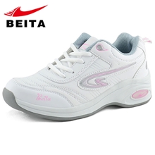 贝踏女士时尚休闲户外运动休闲鞋563内增高减肥美体女鞋旅游鞋