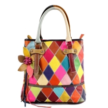 2013春夏新款真皮手袋女包拼接牛皮单肩包斜挎包真皮包特价