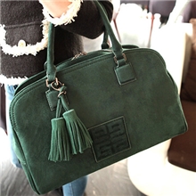 MissSuki高品质麂皮绒女包流苏包手提单肩斜跨包枕头包复古大包