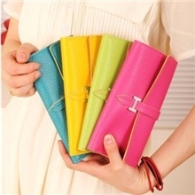 爆款韩版彩边三折H扣钱包10色可选长期供货时尚韩国女士钱包