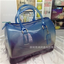 【厂家生产】PU底果冻包时尚手提包PVC糖果包芙拉蛇纹1113