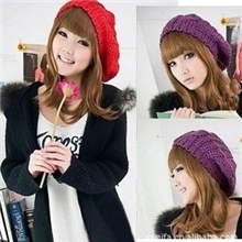 2013韩版新款秋冬大蓓蕾款麻花球状针织帽子女毛线贝雷帽批发