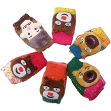 熊出没新款双层加绒加厚儿童手套男童女童半指手套宝宝写字打字