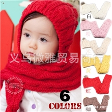 《热卖》EMX59韩版儿童冬季帽子围巾两件套|儿童帽子批发