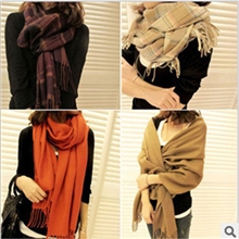 秋冬爆款韩国仿羊绒围脖披肩两用女苏格兰格子大尺寸围巾批发