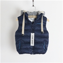 外贸童装原单欧美大牌儿童棉马甲男童马夹女童棉背心3色新品