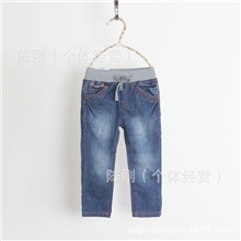 青岛产地外贸童装原单童裤水洗男童牛仔裤13新款儿童牛仔裤