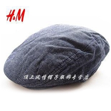 外贸原单儿童帽子法国大牌牛仔儿童鸭舌帽贝雷帽子