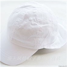 特批外贸原单大牌儿童清凉棒球帽防晒白色最帅小童