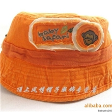 供应日单KIDS儿童西部牛仔帽牛仔童帽批发橙色小猴