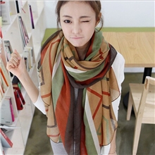 D0502013秋季新款几何图形围巾波西米亚民族风围巾女式披肩