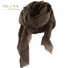 百搭时尚男女韩版皱围巾秋冬新款纯色围巾批发209