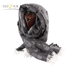 【风迪】新款百搭欧美复古围巾骷髅头围巾围巾披肩批发212