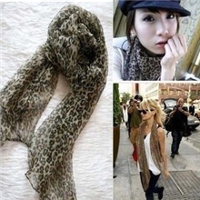 F2004新款义乌围巾批发女士韩版时尚小丝巾披肩雪纺豹纹围巾