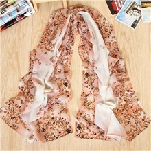 义乌围巾厂家供应2013新款优雅渐变色小碎花雪纺印花长款围巾批发