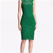 批发欧美2013春夏季新款女装气质全蕾丝后背蝴蝶结无袖连衣裙