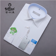 批发2013秋款正品金莉来衬衫男士商务男装纯色长袖衬衣免烫抗皱