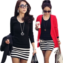 2013新款秋装女装圆领修身条纹拼接加绒女长袖连衣裙批发